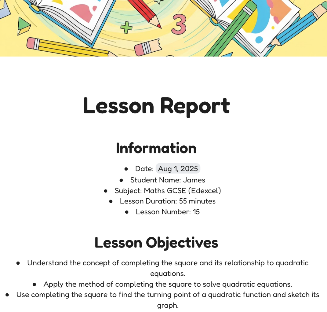 Lesson Notes Example